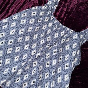 Maurices Light Blue Floral Tank Top